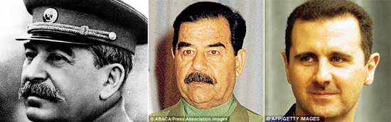 Bashar al-Assad, Stalin and Hussein