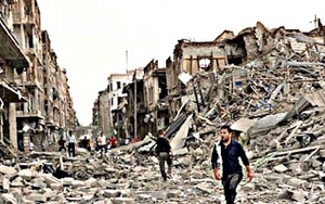 Destruction in Aleppo.