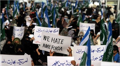 A typical anti-American demonstration in Pakistan.